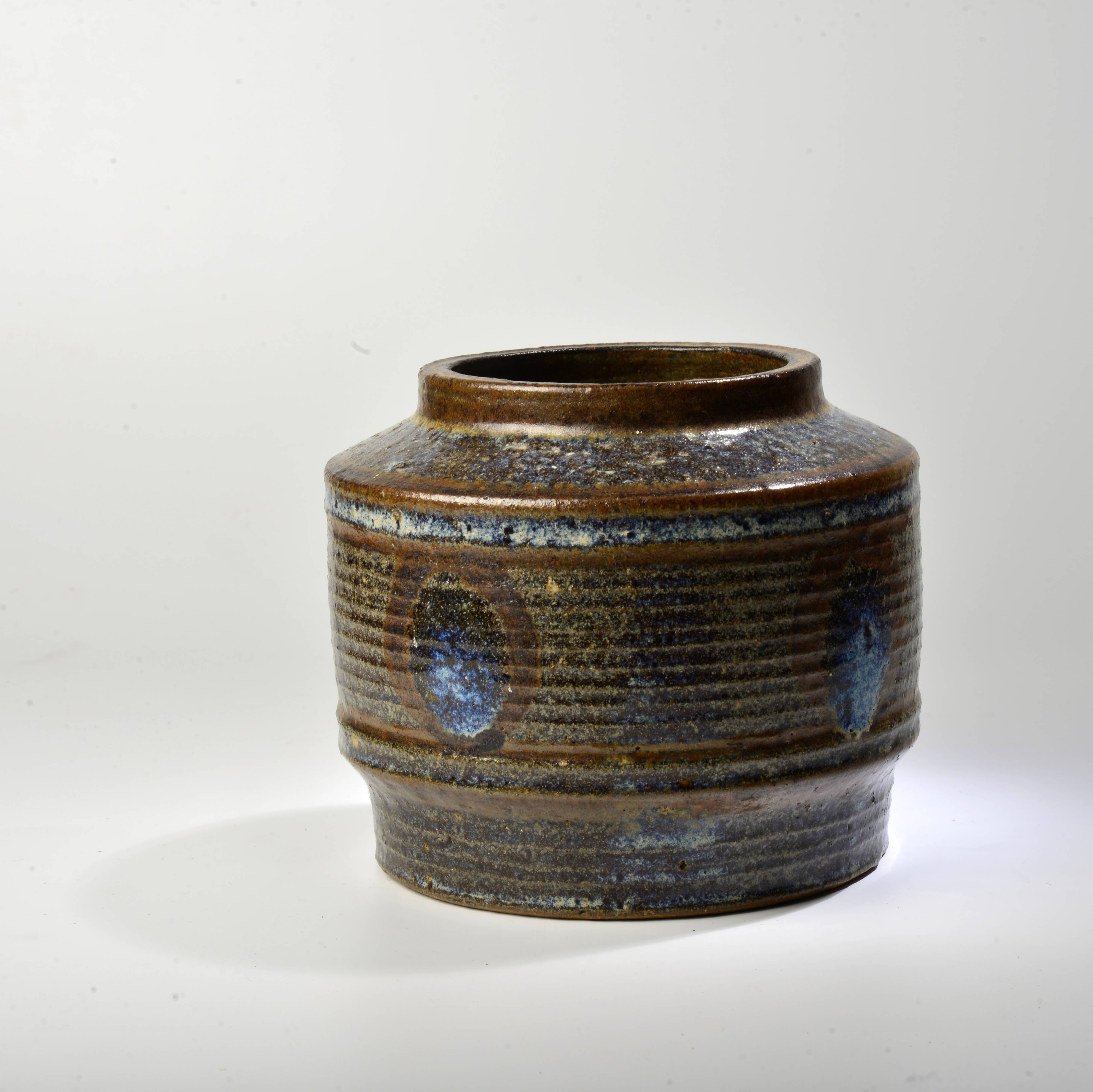 Danish glazed stoneware vase