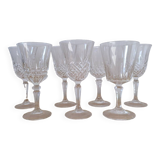 Set of 7 mismatched wine glasses