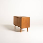 Kinnarps Oak Tambour Document Cabinet, Sweden