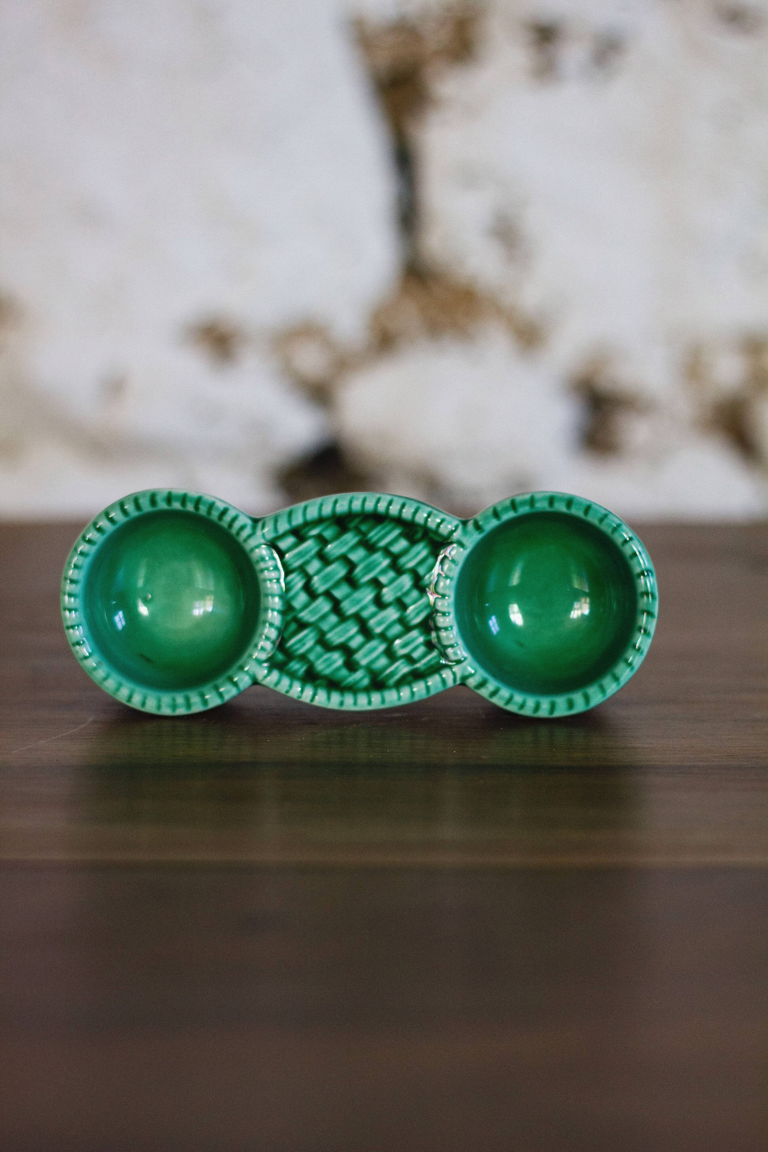 Vallauris woven ceramic salt shaker, 1950