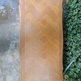 Louis XV coffee table in oak and cherry marquetry.