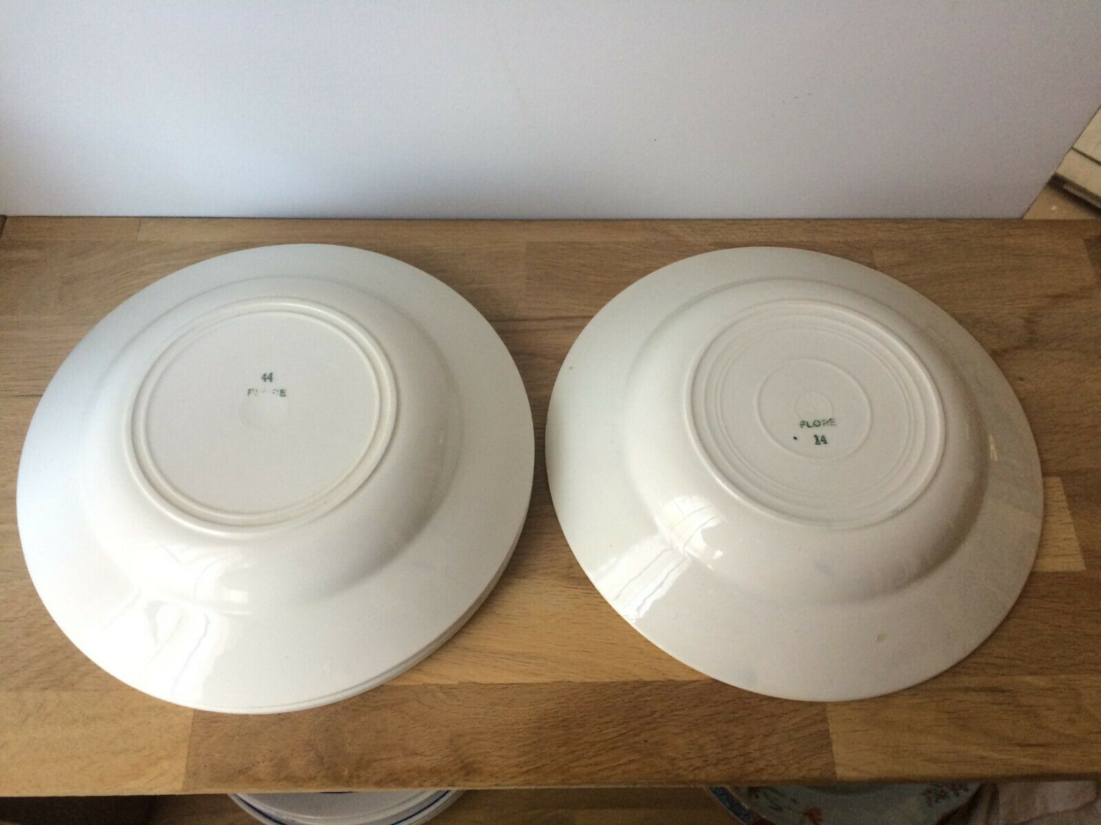 Set of 5 vintage half-hollow plates decoration flora