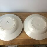 Lot de 5 assiettes demi-creuses vintage décor flore