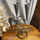 Triple-entwined iron chandelier