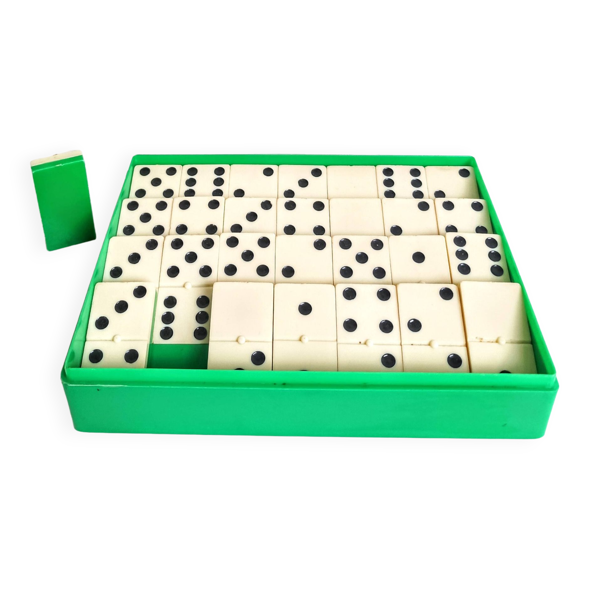 Vintage 70/80s plastic domino game box
