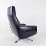 Leather armchair 60s black