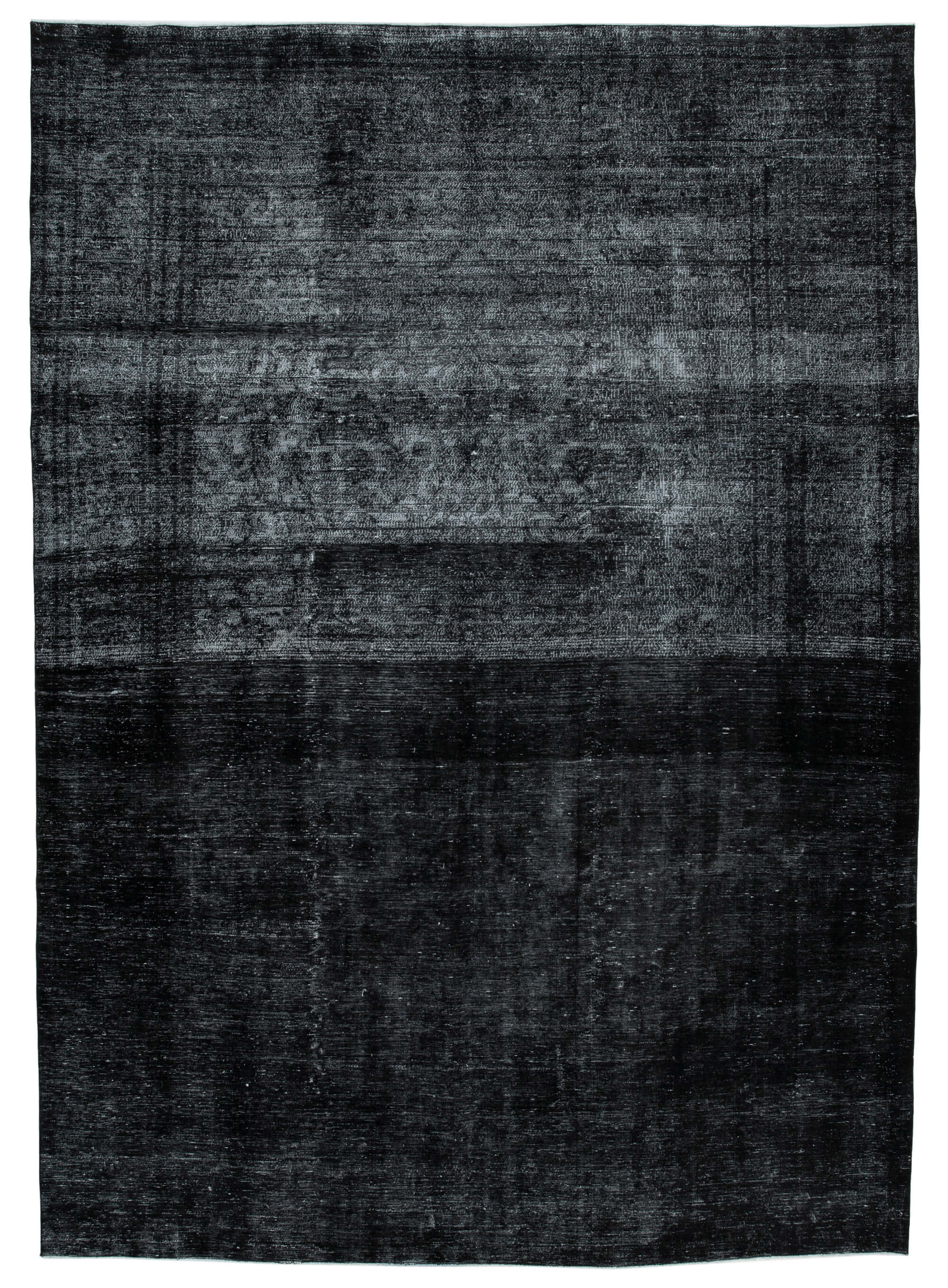 Hand-knotted persian overdyed 289 cm x 402 cm black wool carpet