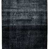 Hand-knotted persian overdyed 289 cm x 402 cm black wool carpet