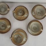 6 Pierre Lion stoneware cups