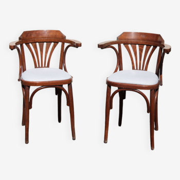 paire de chaises Bistro bois courbé