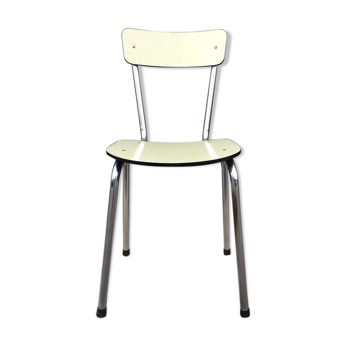 Straw yellow formica Chair