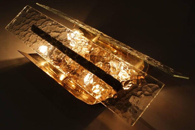 Glass Wall Lamp by J. T. Kalmar - Franken, 1970s