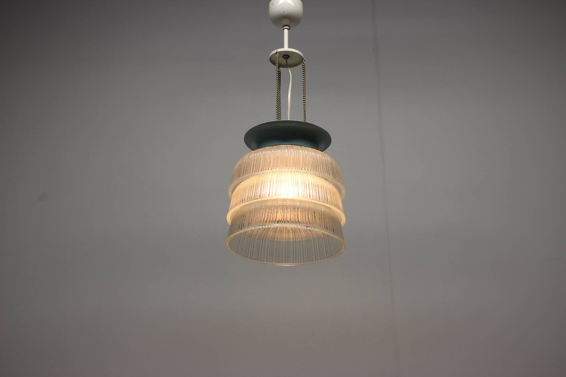 Glass pendant light by Napako, 1970s