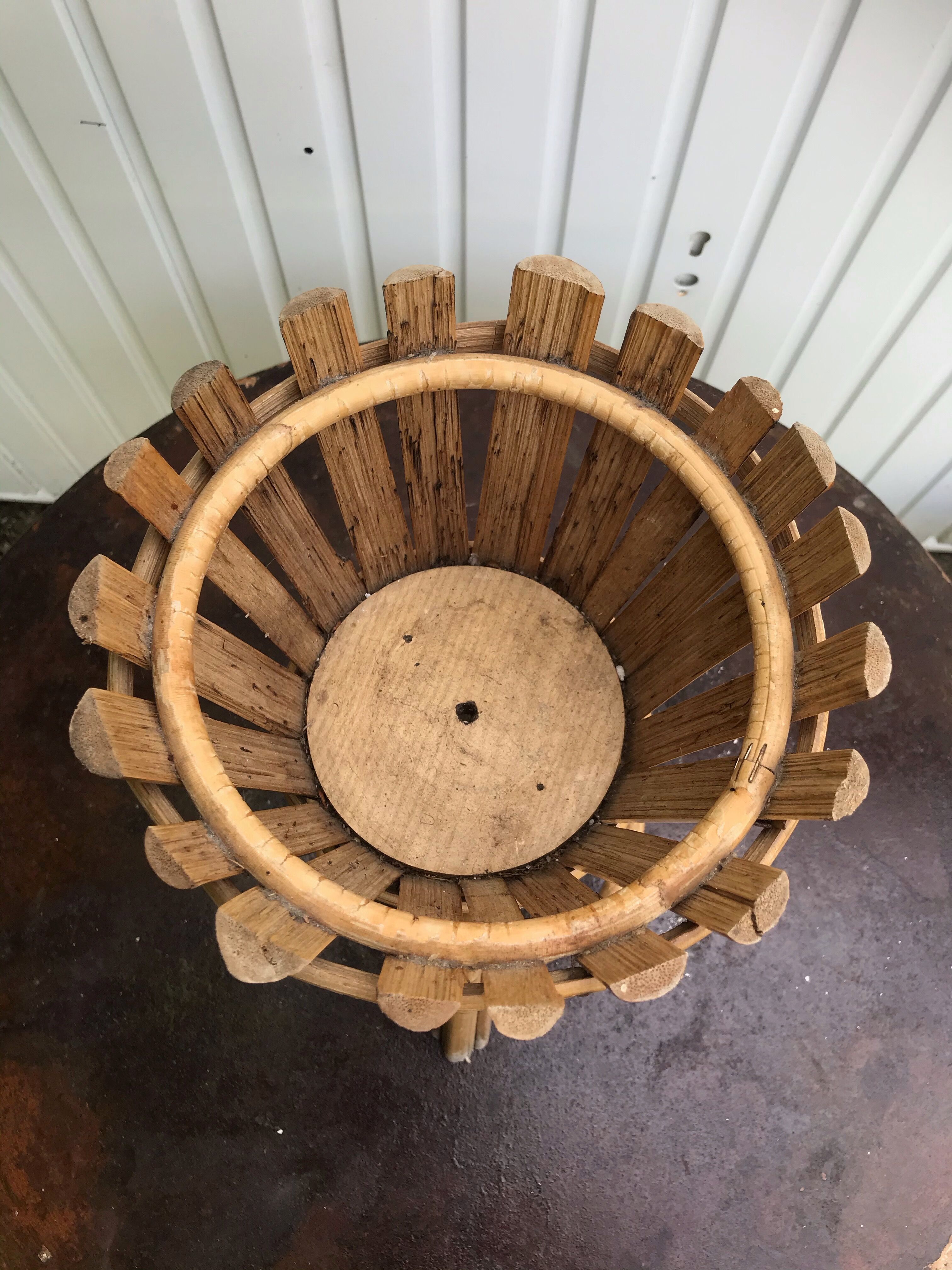 Bamboo and rattan pot cover