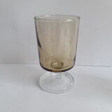 Set of 4 vintage gray foot glasses