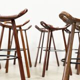 Grand ensemble de tabourets de bar espagnols, vendus à l'unité