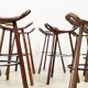 Grand ensemble de tabourets de bar espagnols, vendus à l'unité