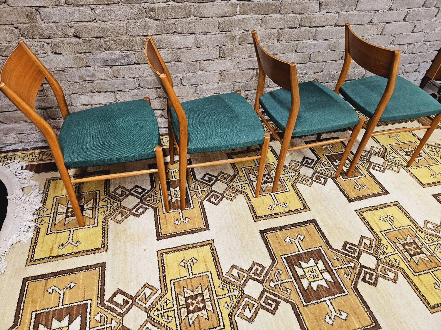 Set of 4 Scandinavian teak chairs by LÜBKE 1960