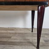 Mahogany burl chest of drawers with mirrored top