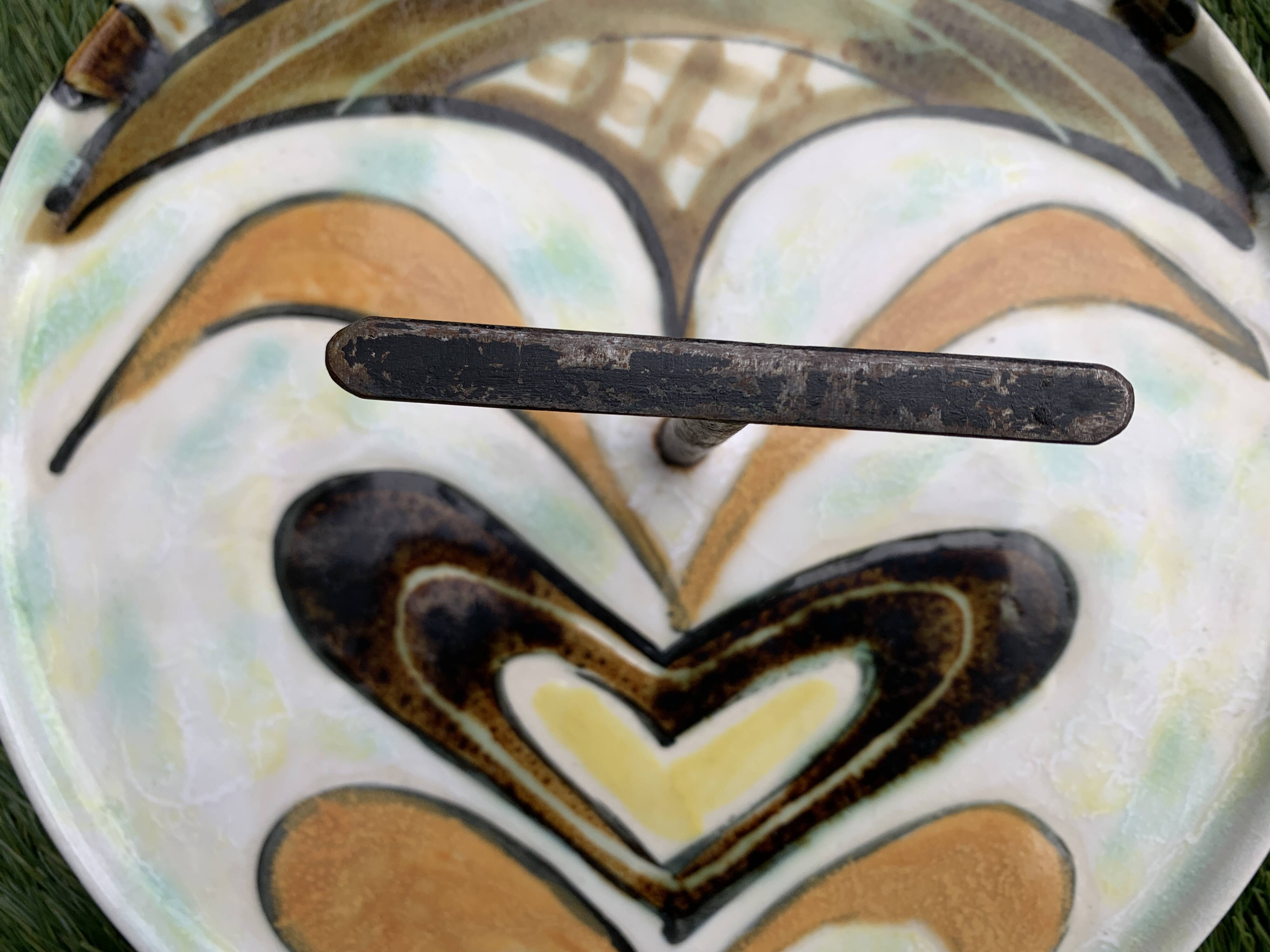 Cheese tray, Vallauris ceramics, unique piece, 1960