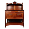 Art Nouveau period serving sideboard in mahogany and ceramic early 1900