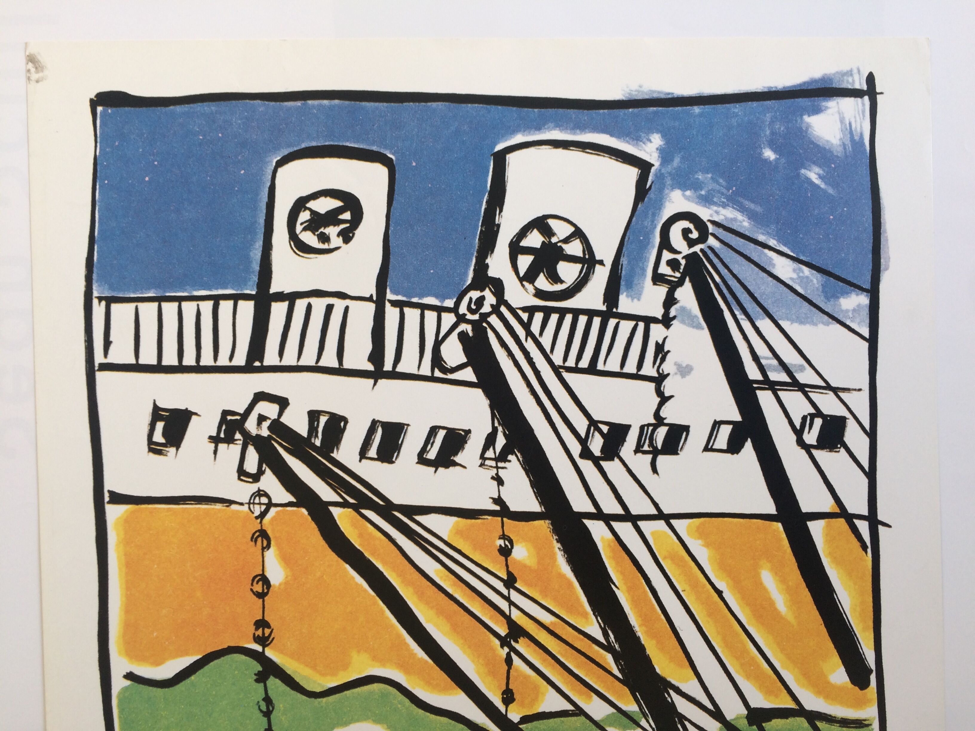 Fernand leger, maeght foundation, 1986. original exhibition poster