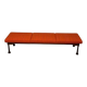 Colourful wooden bench with fabric, 1960s