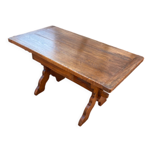 Table de monastère en chêne piétement