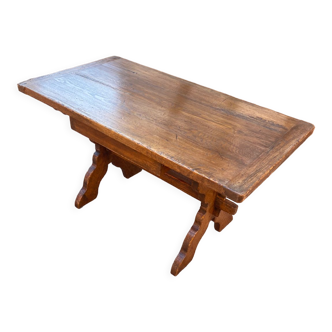 Oak monastery table x base