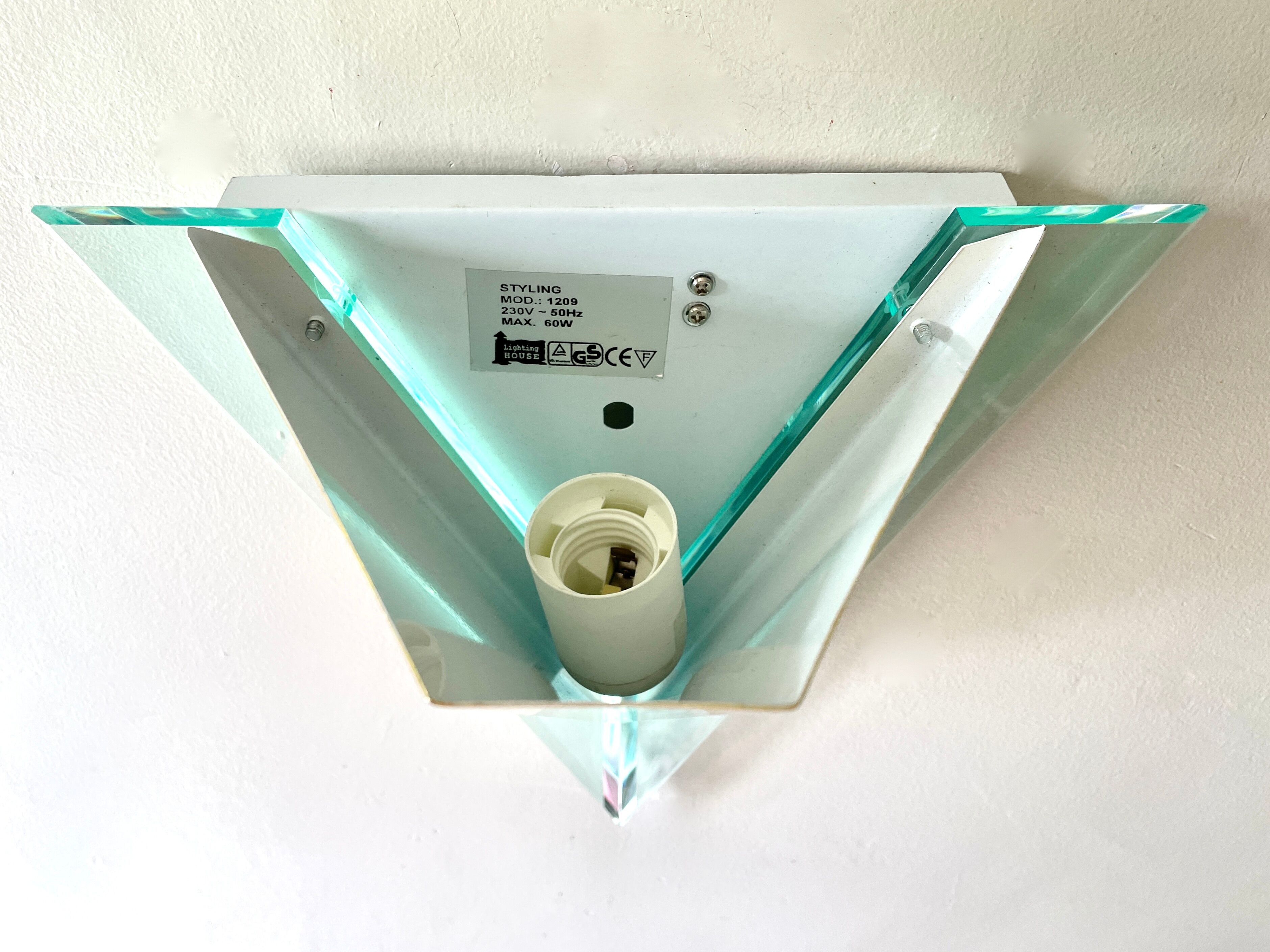 Triangular wall light 1980