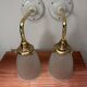 Pair of glass tulip wall sconces