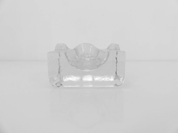 Cendrier sculptural en verre clair, modèle Puzzle, design Bertil Vallien, B