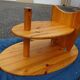 Asymmetrical coffee table in vintage pine year 70