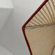 Suspension vintage en bois et cannage