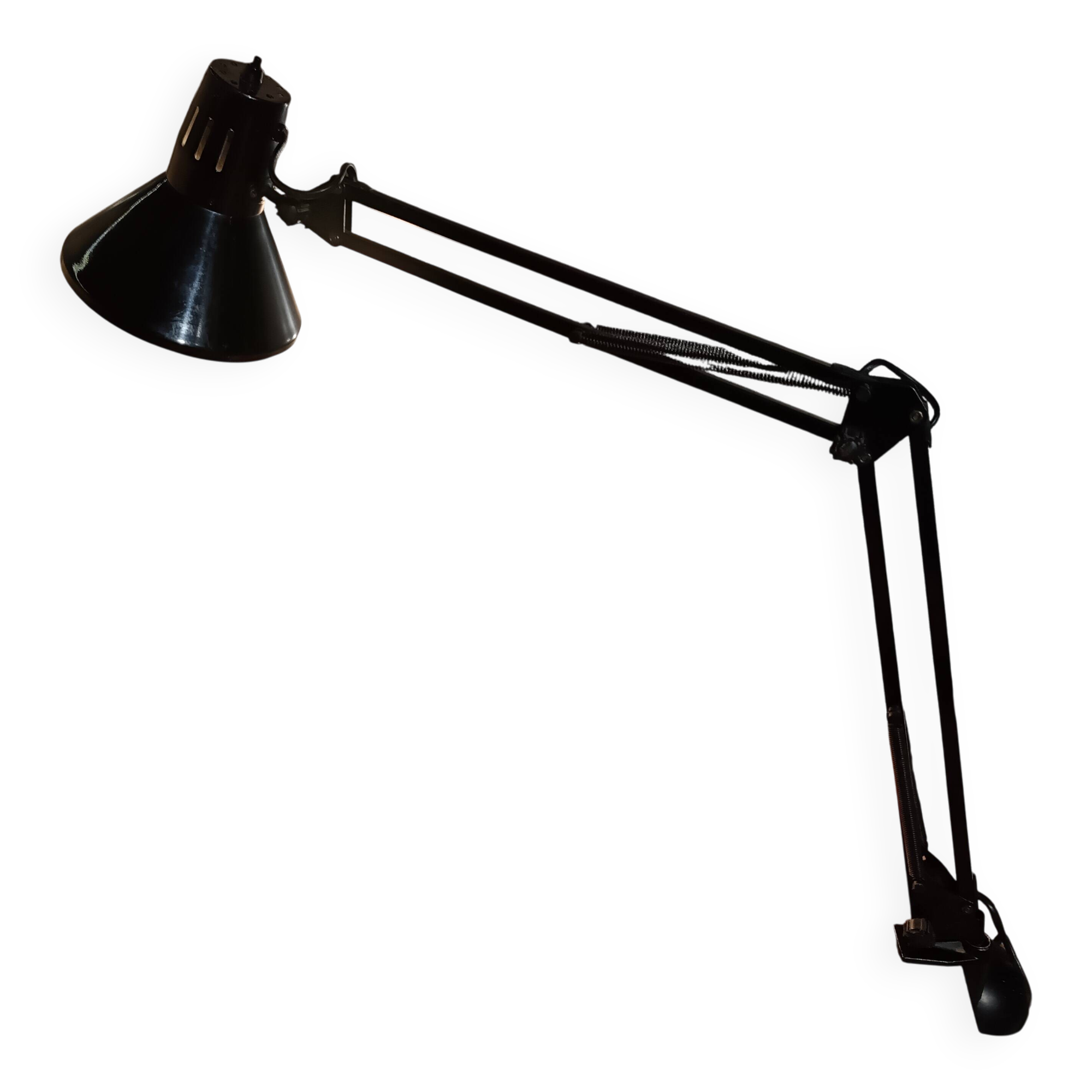 Black architect's lamp.