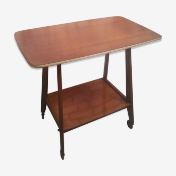 Vintage teak-plated serving table