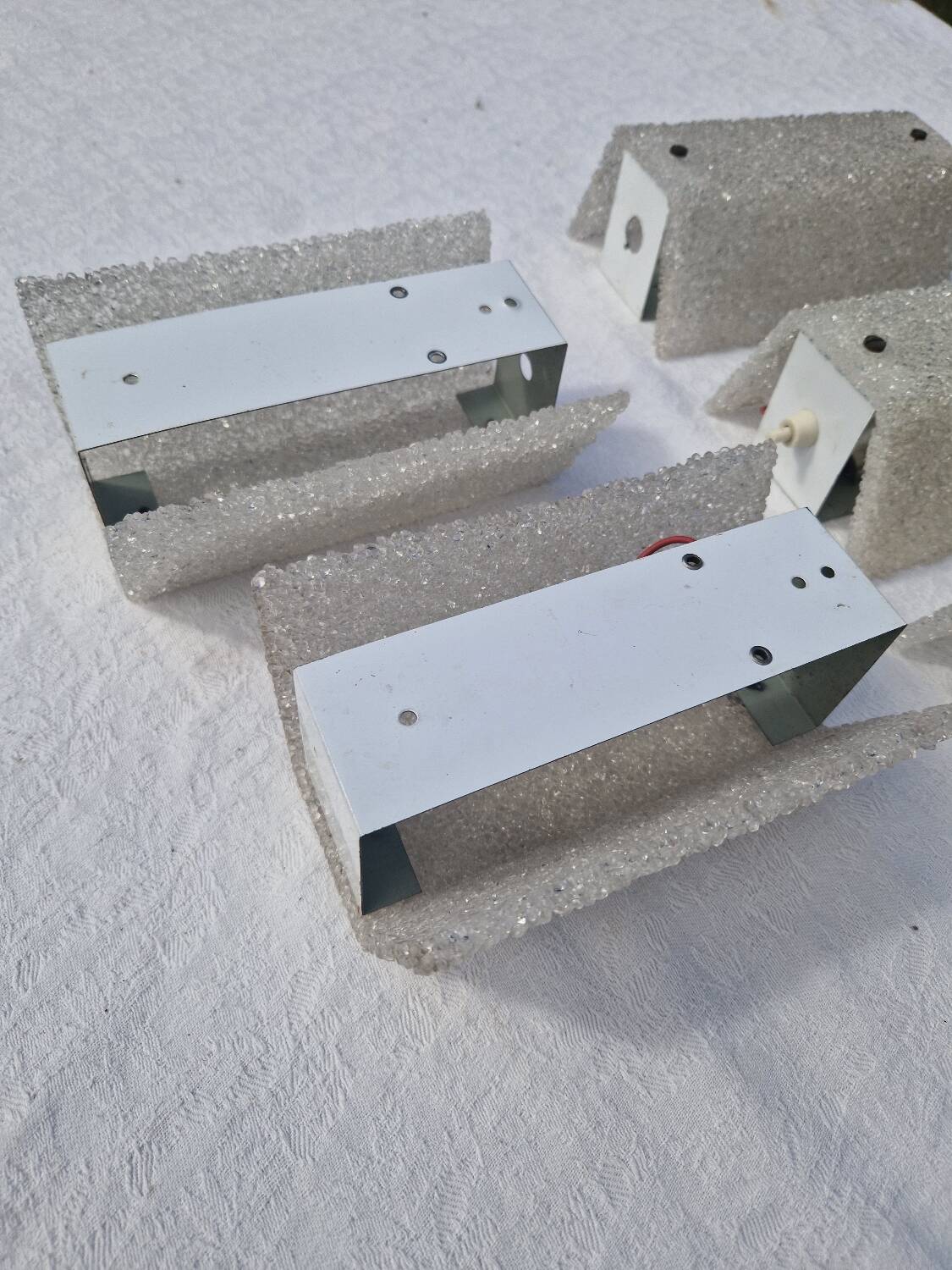 Lot of 5 Vintage Perspex Wall Lights from the 60s and 70s