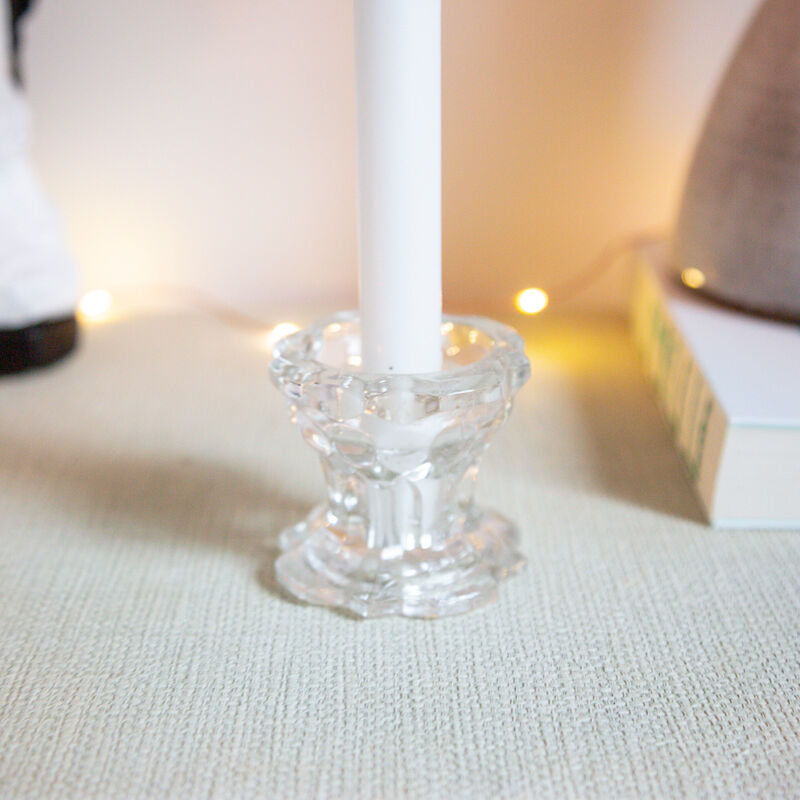 Glass candle holder