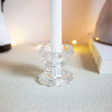 Glass candle holder