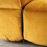 Cini Boeri for Arflex Modular Strips Sofa in Ocre velvet, Italy 1968