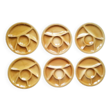 6 Gien plates with compartments