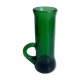 Green glass candle holder 70s