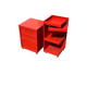 Prisunic 1970 metal trolley and box