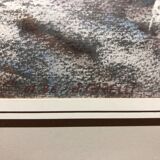 Painting j. garelli winter landscape 01/86 under glass + wood frame