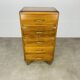 Commode chiffonnier pied compas, années 50, bois