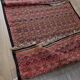 Grand tapis kilim ancien aux motifs géométriques tribaux 260 x 130 cm