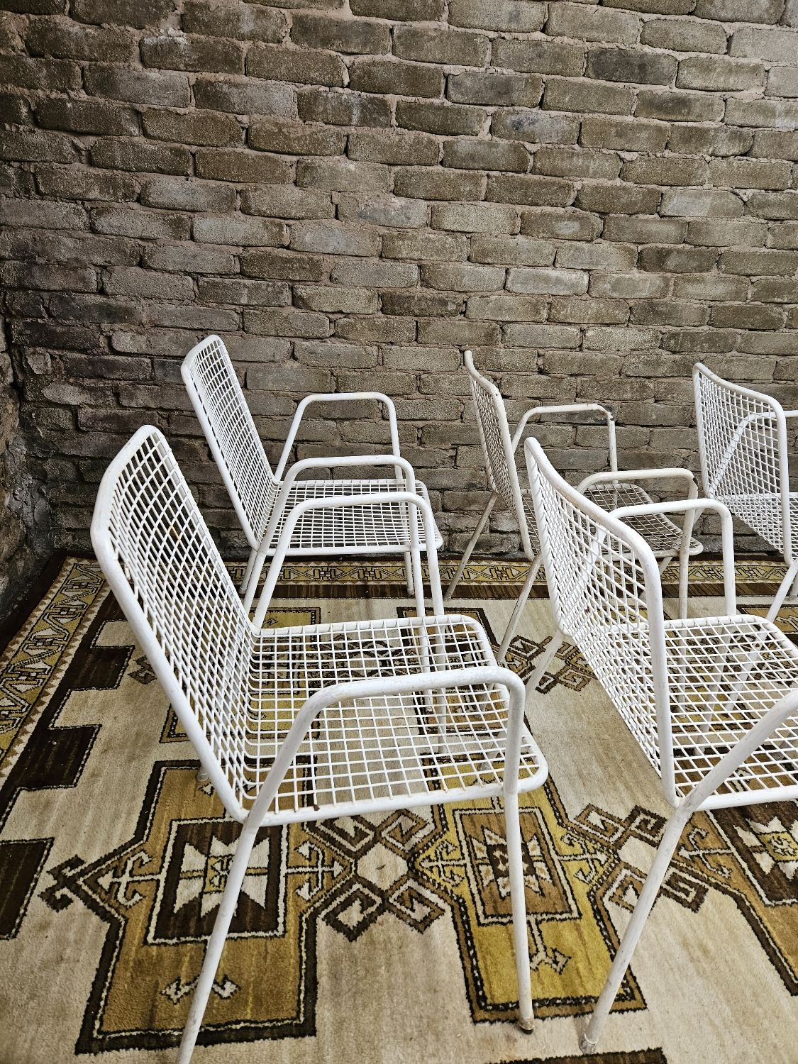 Set of 6 chairs and 1 rocking chair Rio by Emu 1960