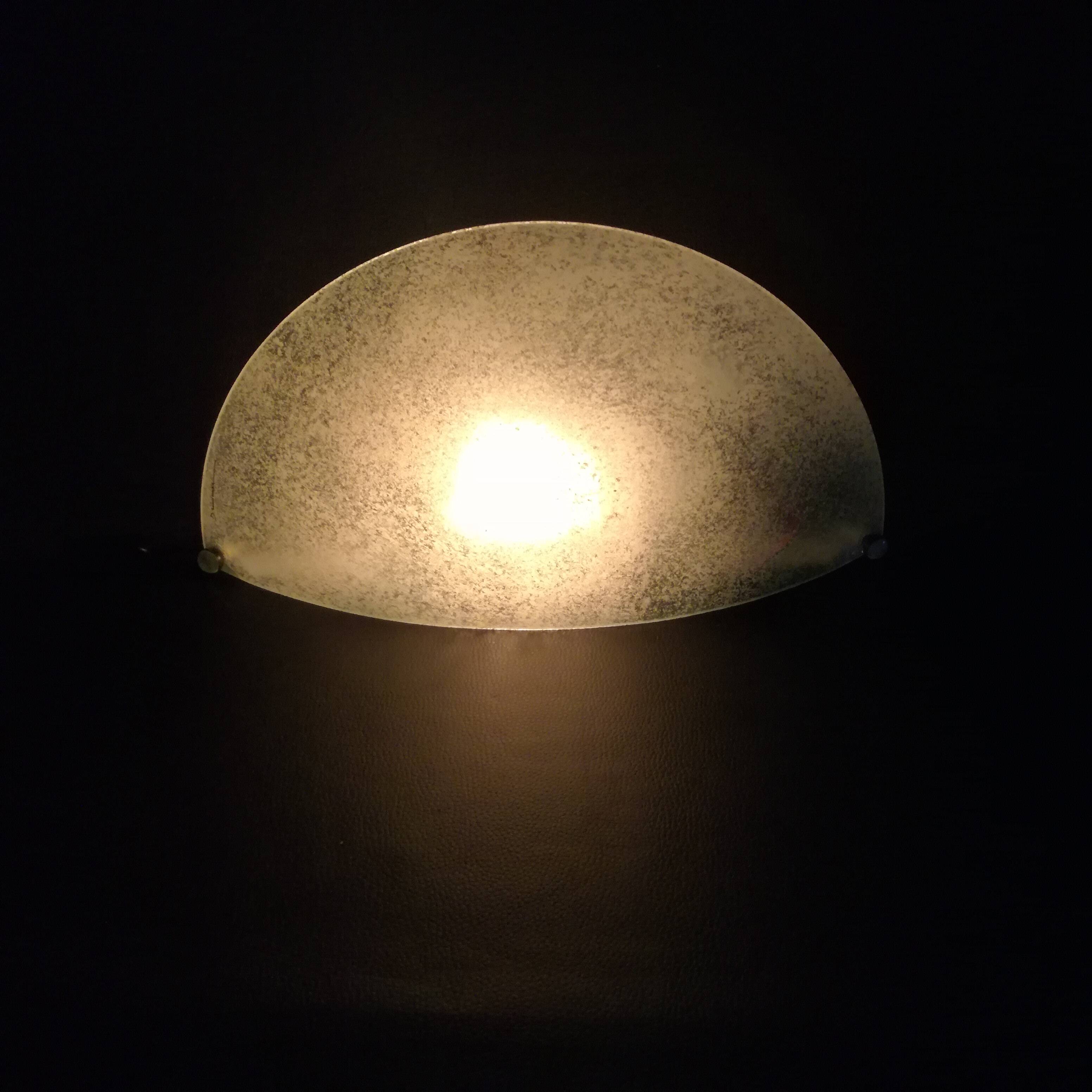 Drimmer Half-Moon Wall Lamp in worked glass 40 cm