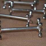 12 silver metal knife holders