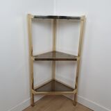 Pair of 70s corner shelves